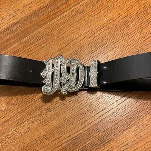 Harley Davidson Belt with Bling HD buckle